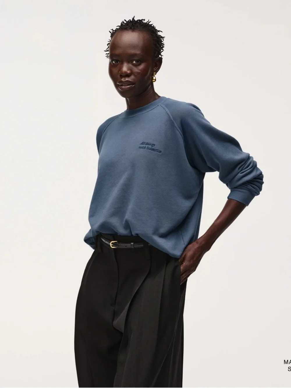 DONNI. Blue Crewneck Sweatshirt -brand new w tag. Limited made. - Picture 4 of 12